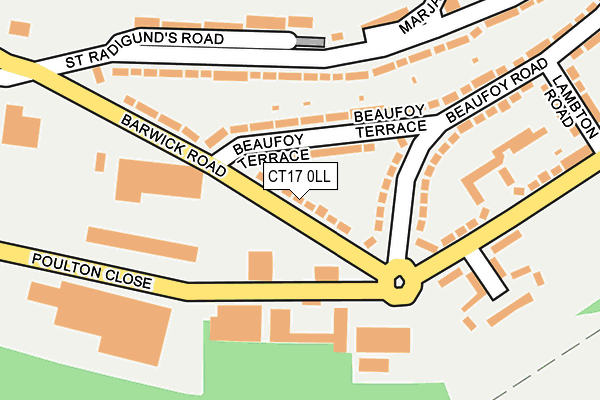 CT17 0LL map - OS OpenMap – Local (Ordnance Survey)