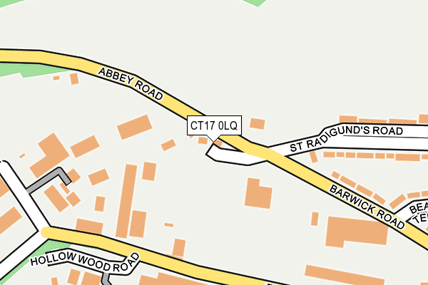 CT17 0LQ map - OS OpenMap – Local (Ordnance Survey)