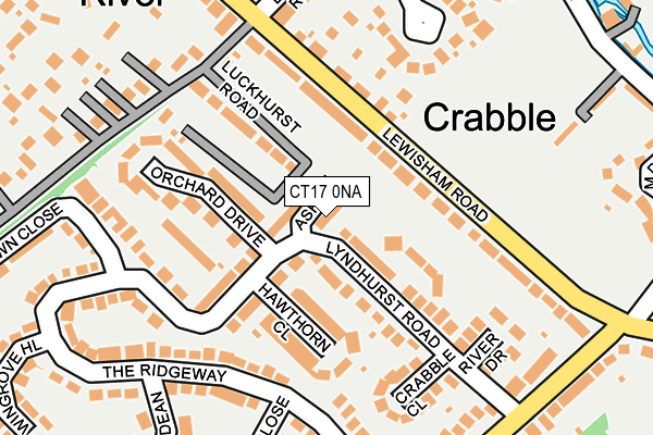 CT17 0NA map - OS OpenMap – Local (Ordnance Survey)