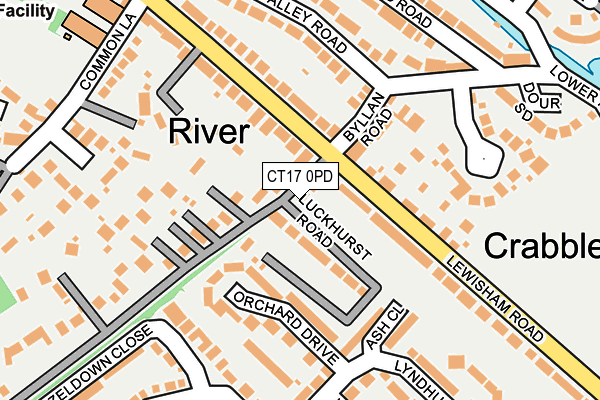 CT17 0PD map - OS OpenMap – Local (Ordnance Survey)