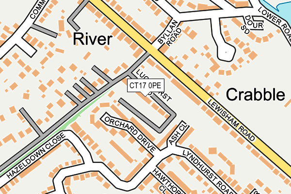 CT17 0PE map - OS OpenMap – Local (Ordnance Survey)