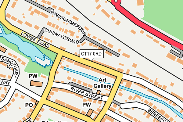 CT17 0RD map - OS OpenMap – Local (Ordnance Survey)
