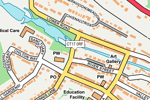CT17 0RF map - OS OpenMap – Local (Ordnance Survey)
