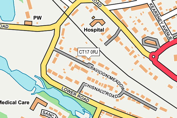 CT17 0RJ map - OS OpenMap – Local (Ordnance Survey)