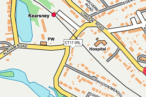 CT17 0RL map - OS OpenMap – Local (Ordnance Survey)