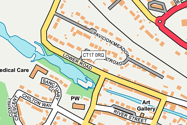 CT17 0RQ map - OS OpenMap – Local (Ordnance Survey)