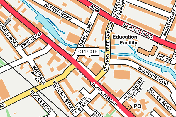 CT17 0TH map - OS OpenMap – Local (Ordnance Survey)