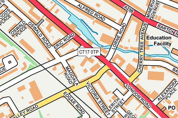 CT17 0TP map - OS OpenMap – Local (Ordnance Survey)