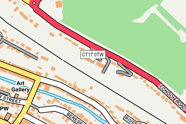 CT17 0TW map - OS OpenMap – Local (Ordnance Survey)