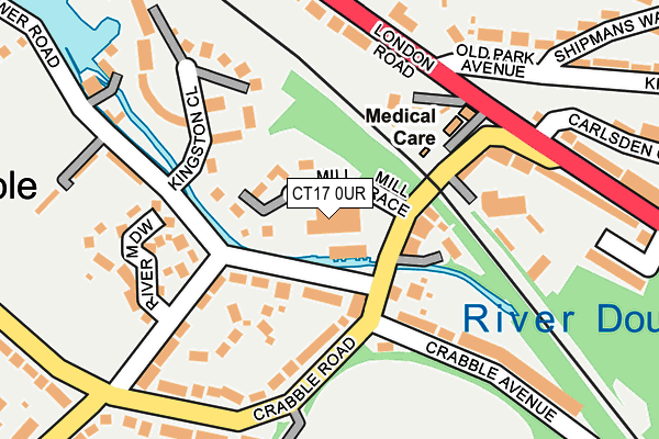 CT17 0UR map - OS OpenMap – Local (Ordnance Survey)