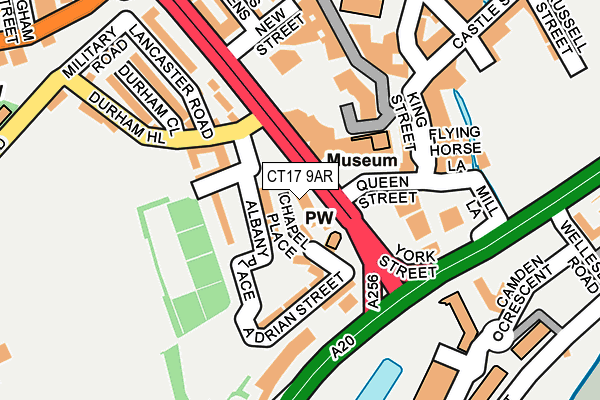 CT17 9AR map - OS OpenMap – Local (Ordnance Survey)