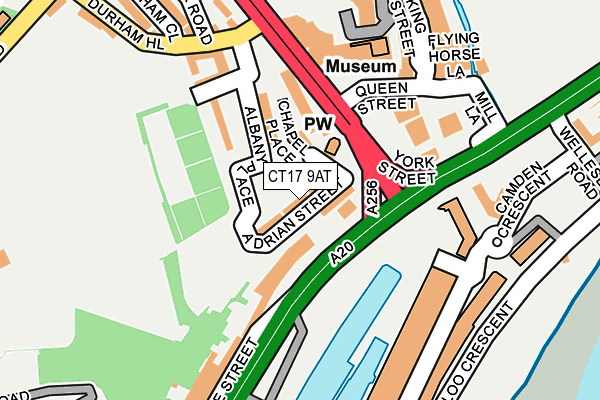 CT17 9AT map - OS OpenMap – Local (Ordnance Survey)