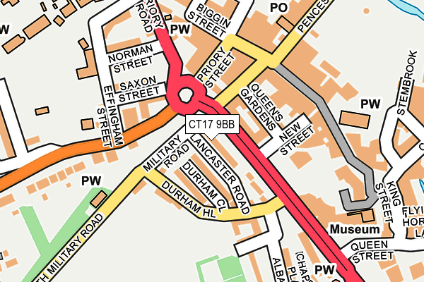 CT17 9BB map - OS OpenMap – Local (Ordnance Survey)