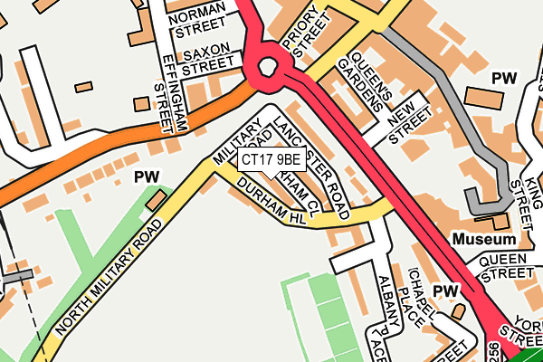 CT17 9BE map - OS OpenMap – Local (Ordnance Survey)