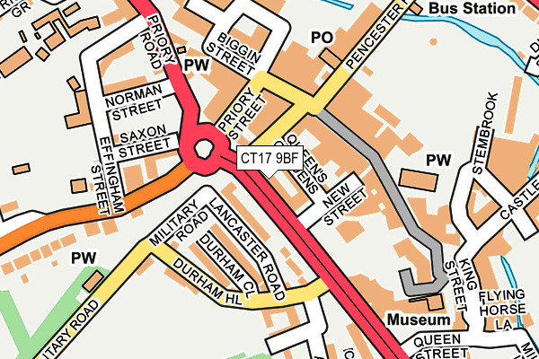 CT17 9BF map - OS OpenMap – Local (Ordnance Survey)