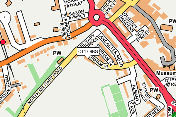 CT17 9BG map - OS OpenMap – Local (Ordnance Survey)