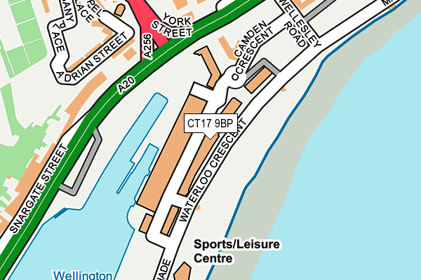 CT17 9BP map - OS OpenMap – Local (Ordnance Survey)