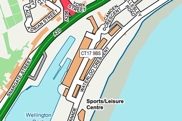 CT17 9BS map - OS OpenMap – Local (Ordnance Survey)