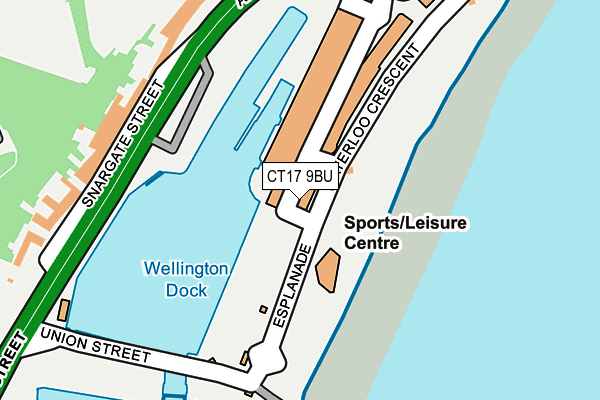 CT17 9BU map - OS OpenMap – Local (Ordnance Survey)