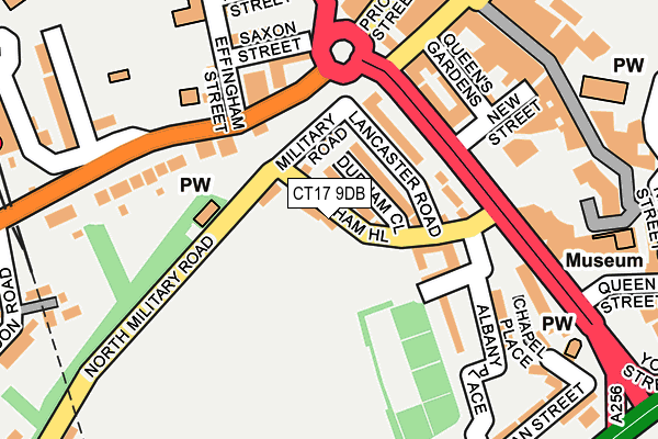 CT17 9DB map - OS OpenMap – Local (Ordnance Survey)