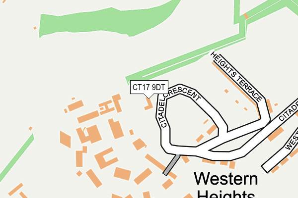 CT17 9DT map - OS OpenMap – Local (Ordnance Survey)