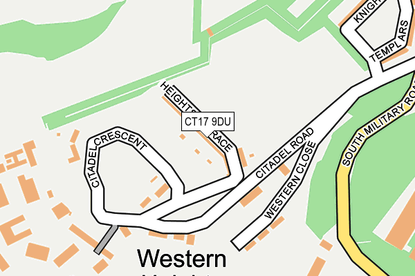 CT17 9DU map - OS OpenMap – Local (Ordnance Survey)