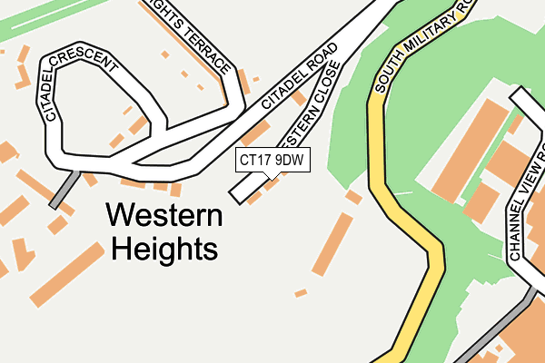 CT17 9DW map - OS OpenMap – Local (Ordnance Survey)
