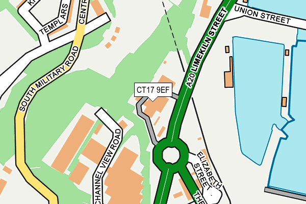 CT17 9EF map - OS OpenMap – Local (Ordnance Survey)