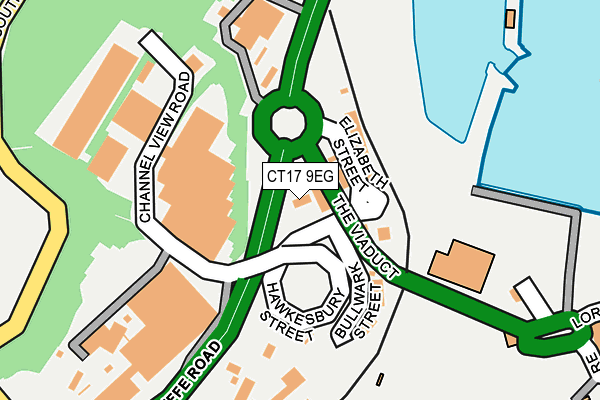 CT17 9EG map - OS OpenMap – Local (Ordnance Survey)