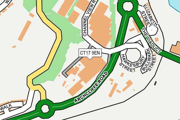 CT17 9EN map - OS OpenMap – Local (Ordnance Survey)