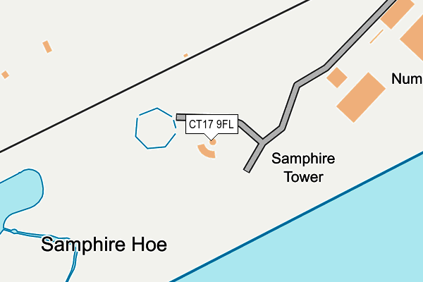 CT17 9FL map - OS OpenMap – Local (Ordnance Survey)
