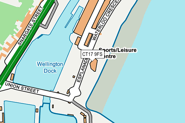 CT17 9FS map - OS OpenMap – Local (Ordnance Survey)