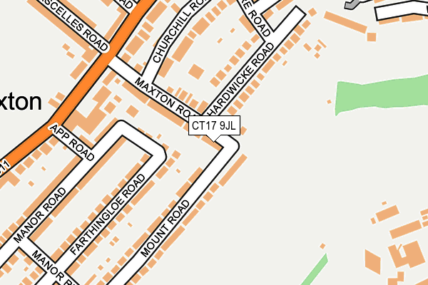 CT17 9JL map - OS OpenMap – Local (Ordnance Survey)