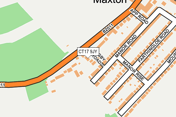 CT17 9JY map - OS OpenMap – Local (Ordnance Survey)