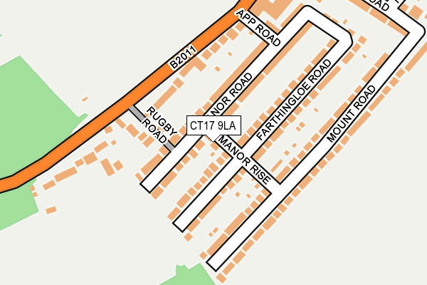 CT17 9LA map - OS OpenMap – Local (Ordnance Survey)