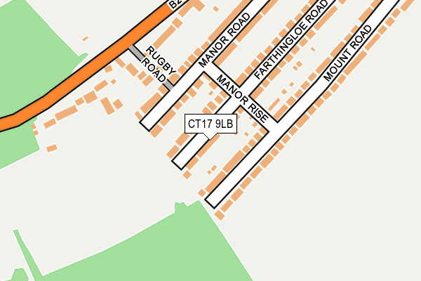 CT17 9LB map - OS OpenMap – Local (Ordnance Survey)