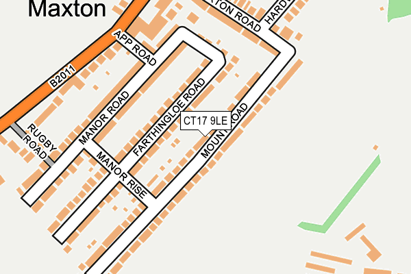 CT17 9LE map - OS OpenMap – Local (Ordnance Survey)