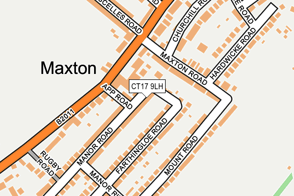 CT17 9LH map - OS OpenMap – Local (Ordnance Survey)