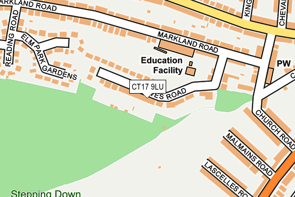 CT17 9LU map - OS OpenMap – Local (Ordnance Survey)