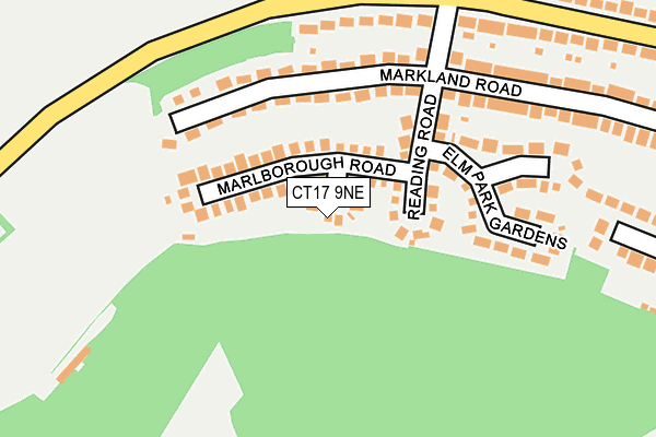 CT17 9NE map - OS OpenMap – Local (Ordnance Survey)
