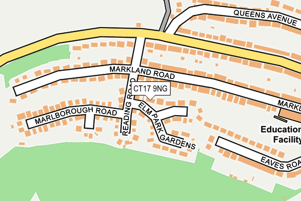 CT17 9NG map - OS OpenMap – Local (Ordnance Survey)