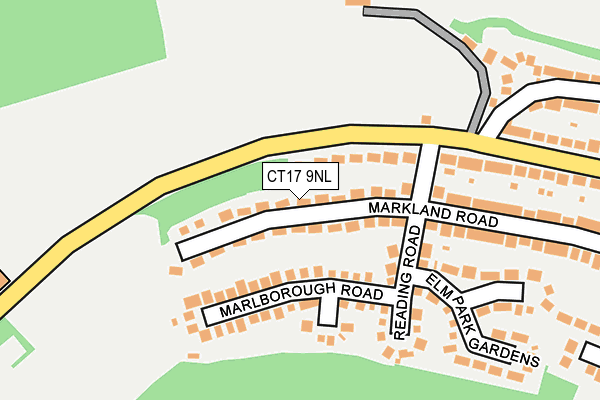 CT17 9NL map - OS OpenMap – Local (Ordnance Survey)