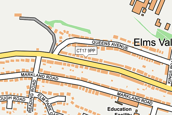 CT17 9PP map - OS OpenMap – Local (Ordnance Survey)