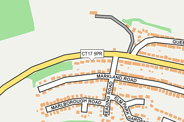 CT17 9PR map - OS OpenMap – Local (Ordnance Survey)