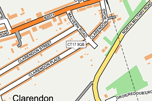CT17 9QB map - OS OpenMap – Local (Ordnance Survey)