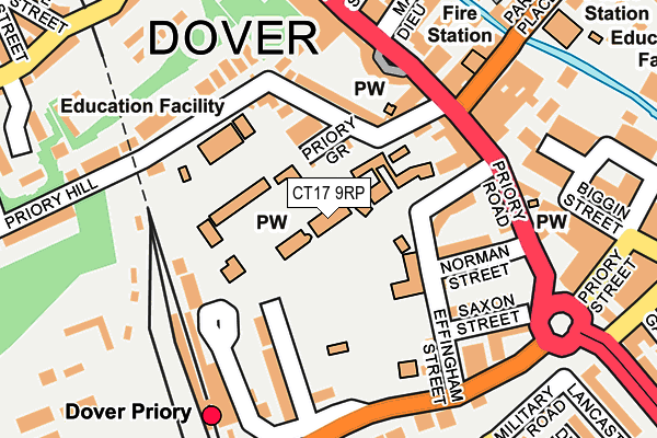 CT17 9RP map - OS OpenMap – Local (Ordnance Survey)