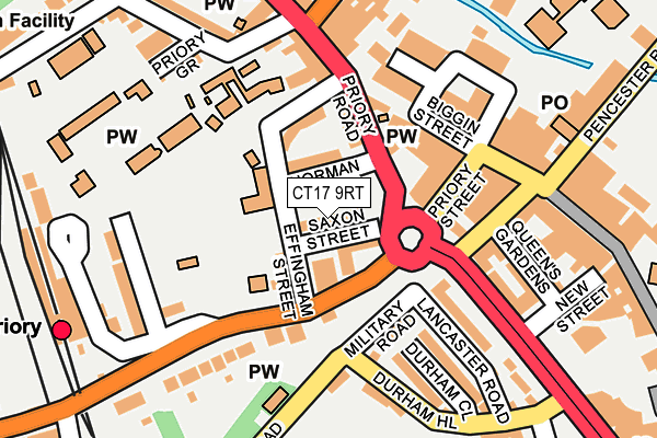 CT17 9RT map - OS OpenMap – Local (Ordnance Survey)