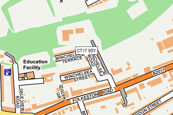 CT17 9SY map - OS OpenMap – Local (Ordnance Survey)