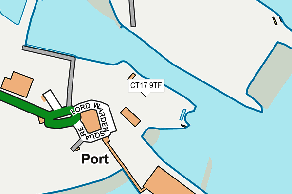 CT17 9TF map - OS OpenMap – Local (Ordnance Survey)