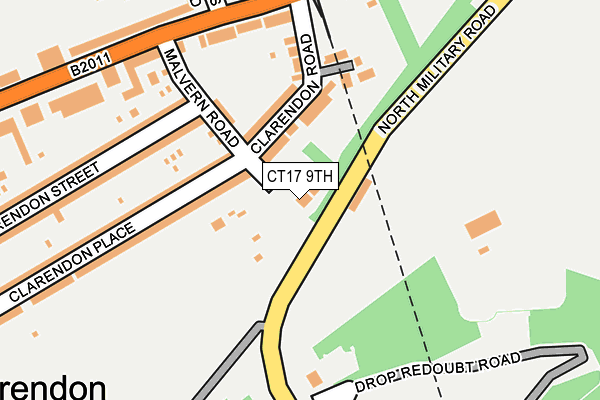 CT17 9TH map - OS OpenMap – Local (Ordnance Survey)